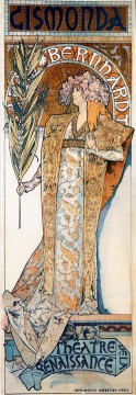  Alphons Pintura al %C3%B3leo - Gismonda 1894 Art Nouveau checo distinto Alphonse Mucha